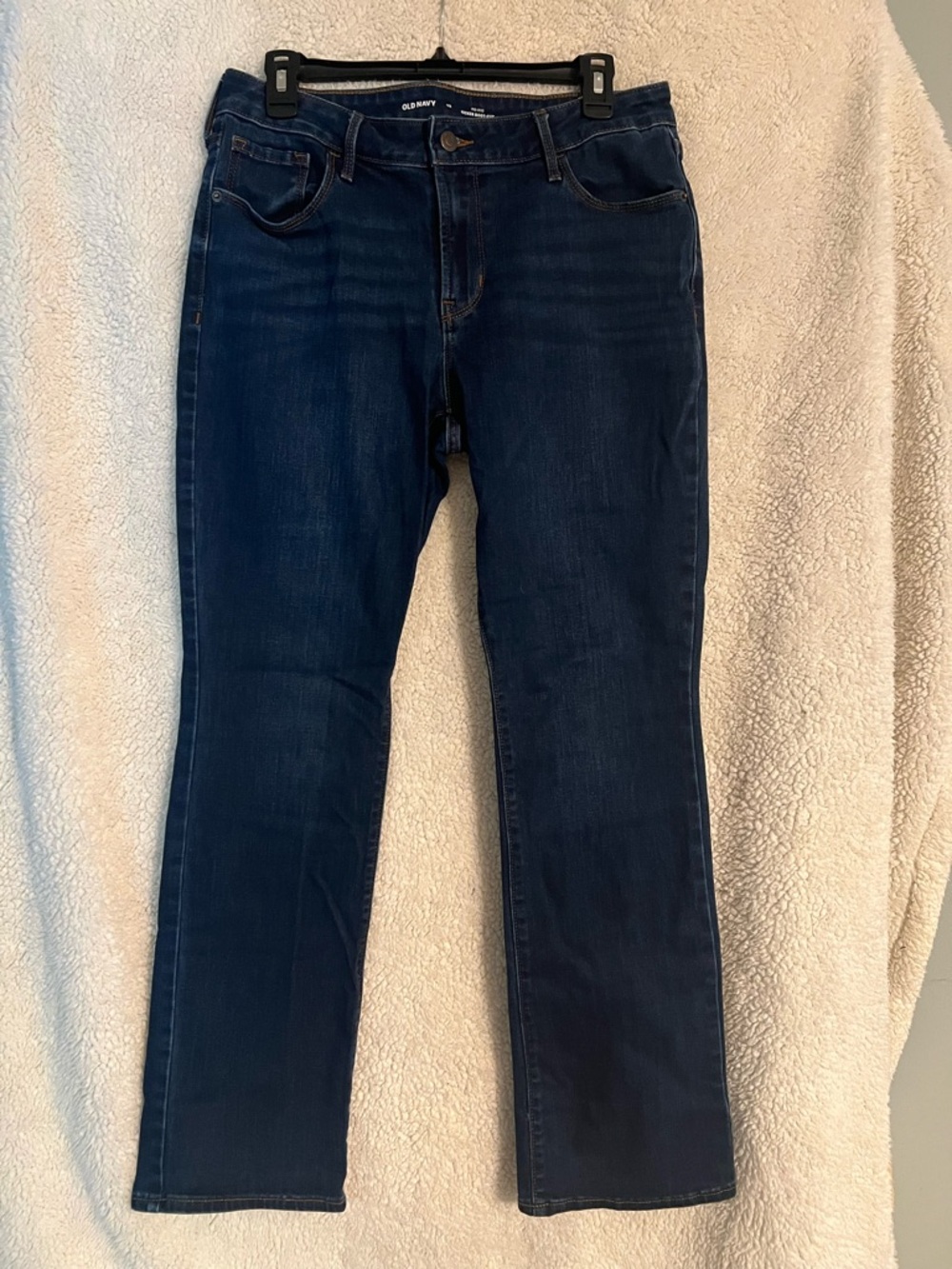 Old Navy Women's Dark Blue Straight-Leg Jeans